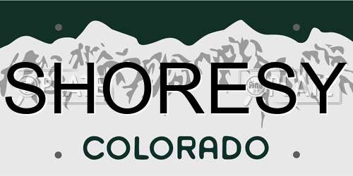 SHORESY Colorado License Plate