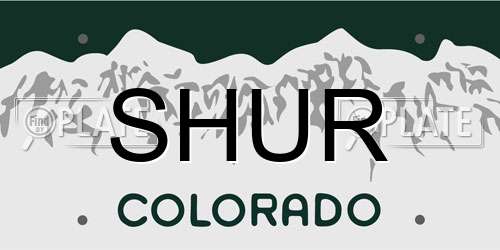 SHUR Colorado License Plate