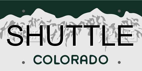 SHUTTLE Colorado License Plate