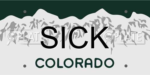 SICK Colorado License Plate
