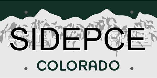 SIDEPCE Colorado License Plate
