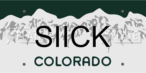 SIICK Colorado License Plate