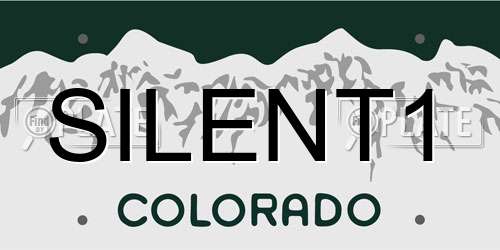 SILENT1 Colorado License Plate
