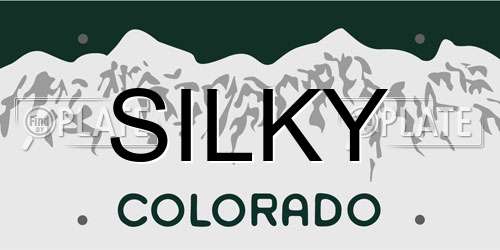SILKY Colorado License Plate