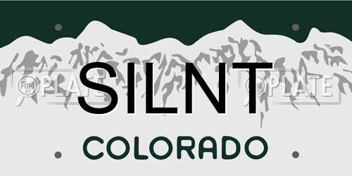 SILNT Colorado License Plate