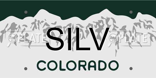 SILV Colorado License Plate