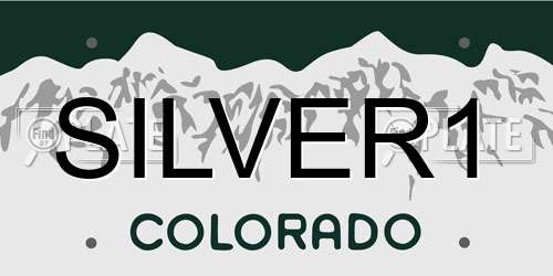 SILVER1 Colorado License Plate