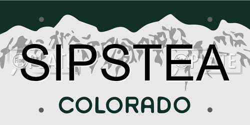 SIPSTEA Colorado License Plate
