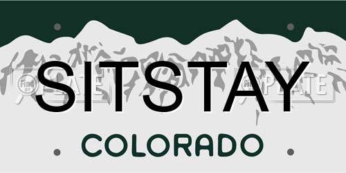 SITSTAY Colorado License Plate