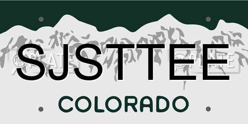 SJSTTEE Colorado License Plate