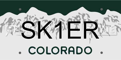 SK1ER Colorado License Plate