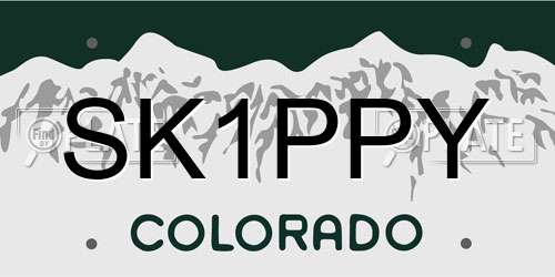 SK1PPY Colorado License Plate