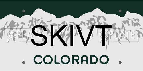 SKIVT Colorado License Plate