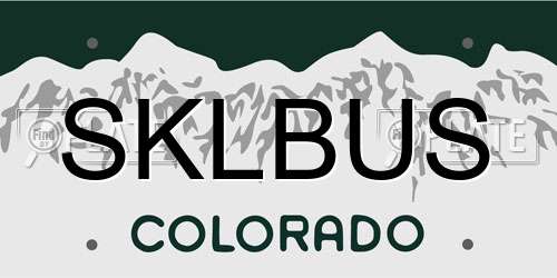 SKLBUS Colorado License Plate