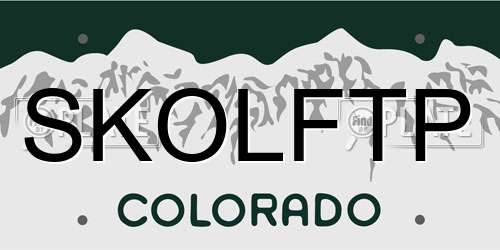 SKOLFTP Colorado License Plate