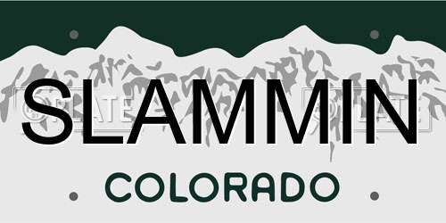 SLAMMIN Colorado License Plate