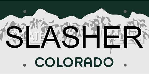 SLASHER Colorado License Plate