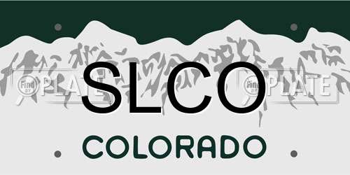 SLCO Colorado License Plate
