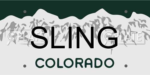 SLING Colorado License Plate