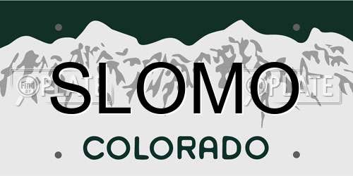 SLOMO Colorado License Plate