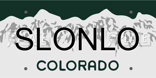 SLONLO Colorado License Plate