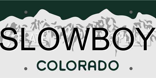 SLOWBOY Colorado License Plate