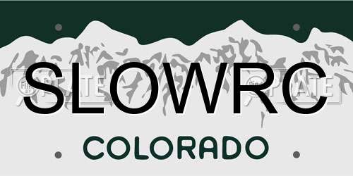 SLOWRC Colorado License Plate