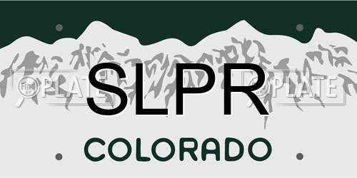SLPR Colorado License Plate