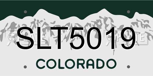 SLT5019 Colorado License Plate
