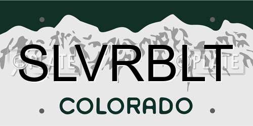 SLVRBLT Colorado License Plate