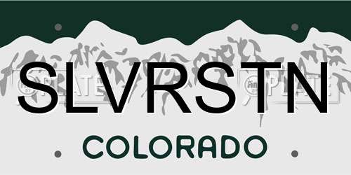 SLVRSTN Colorado License Plate