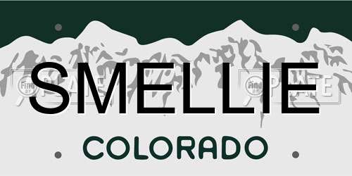 SMELLIE Colorado License Plate