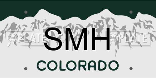 SMH Colorado License Plate