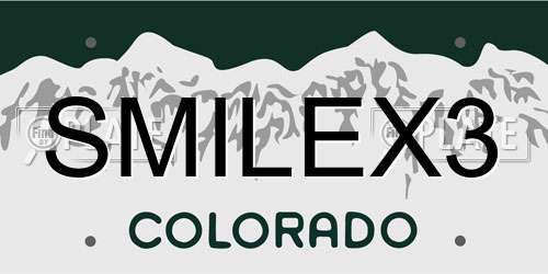 SMILEX3 Colorado License Plate
