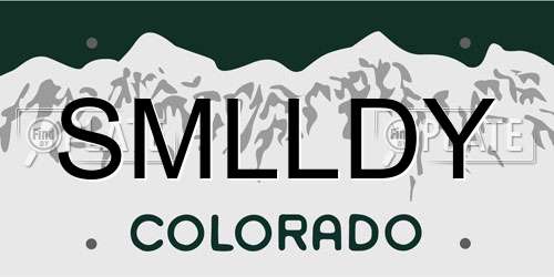 SMLLDY Colorado License Plate