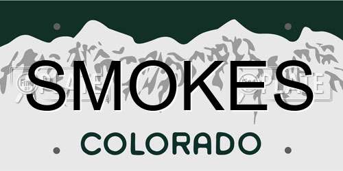SMOKES Colorado License Plate