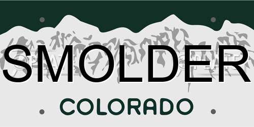 SMOLDER Colorado License Plate