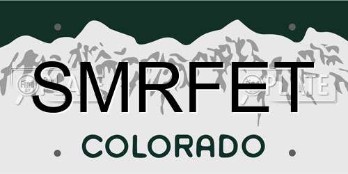 SMRFET Colorado License Plate