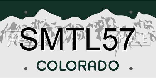 SMTL57 Colorado License Plate
