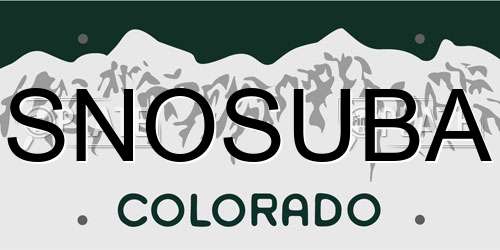 SNOSUBA Colorado License Plate