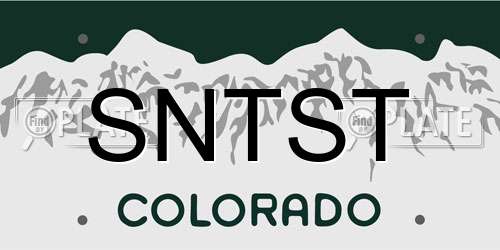 SNTST Colorado License Plate