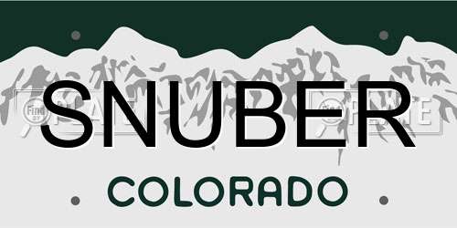SNUBER Colorado License Plate