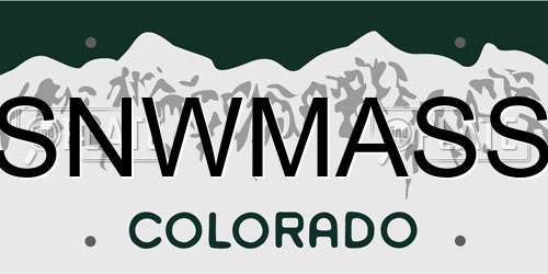 SNWMASS Colorado License Plate