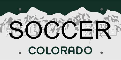 SOCCER Colorado License Plate