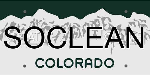 SOCLEAN Colorado License Plate