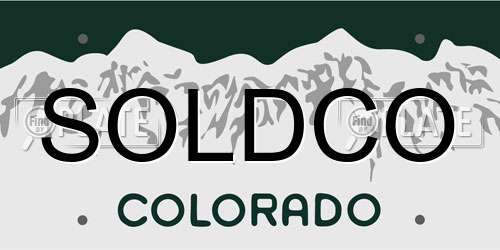SOLDCO Colorado License Plate