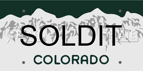 SOLDIT Colorado License Plate