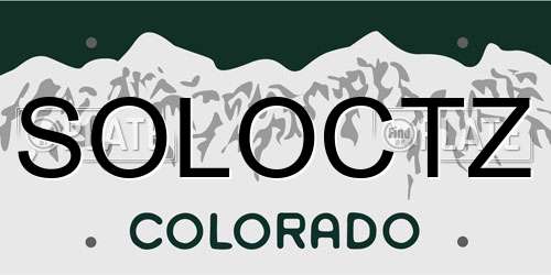 SOLOCTZ Colorado License Plate