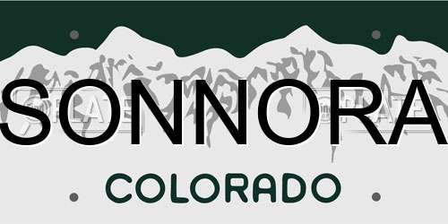 SONNORA Colorado License Plate