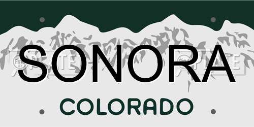 SONORA Colorado License Plate